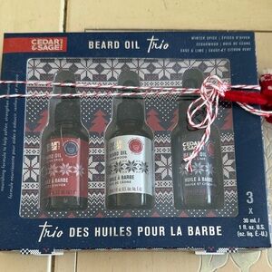 Beard Oil Trio - Winter spice, cedar wood, sage lime